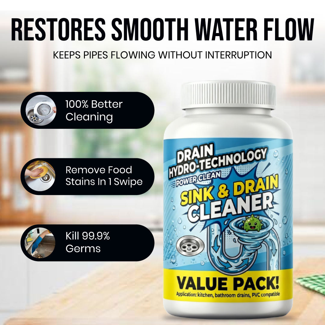 Drain Hydro Cleaner – Unclogs Sinks & Pipes in 2 Minutes🚀I Buy 1 Get 1 Free🔥