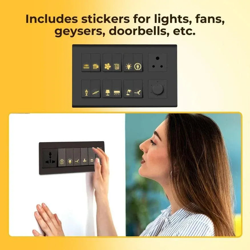 Gold Switch Board Stickers
