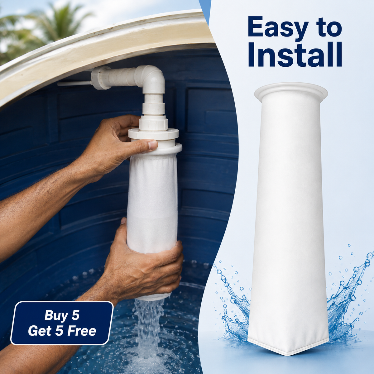 Micron Water Tank Filter | Removes Dirt & Rust | Buy 1 Get 1 Free 🔥