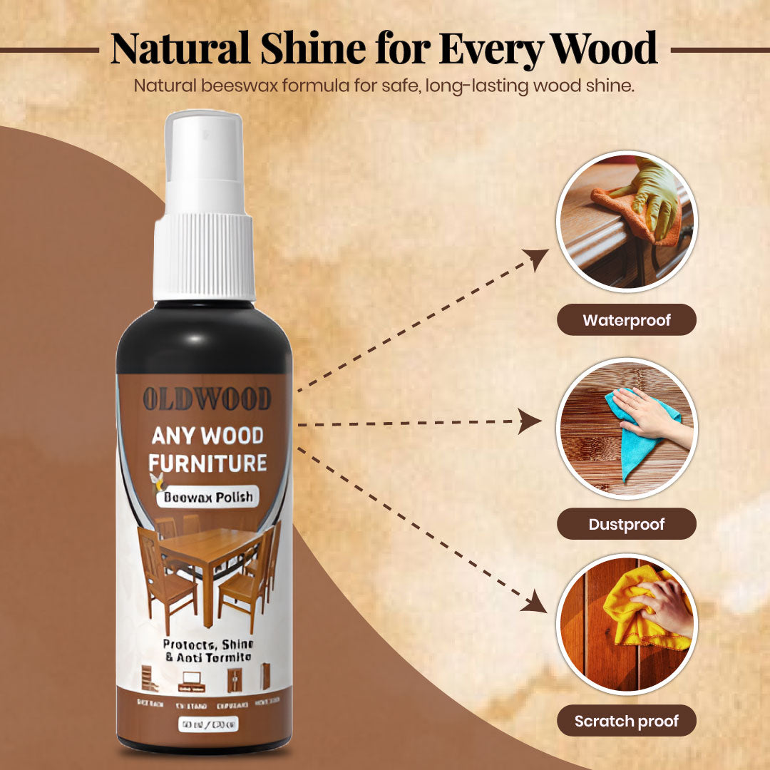 Oldwood™ Beeswax Polish- The Only Polish That Shines AND Kills Termites🛡️