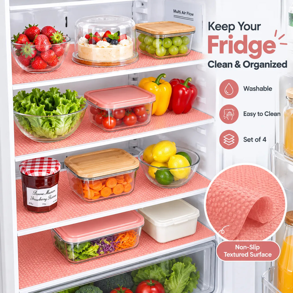 Reusable Fridge Shelf Liners Mats | Washable & Easy to Clean | Buy 3 Get 3 Free🔥