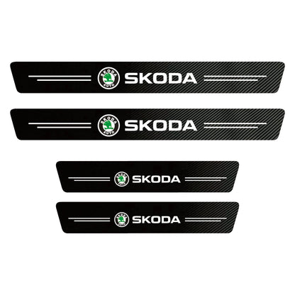EmblazeR - Carbon Fiber Door Sill Protector 9Pcs