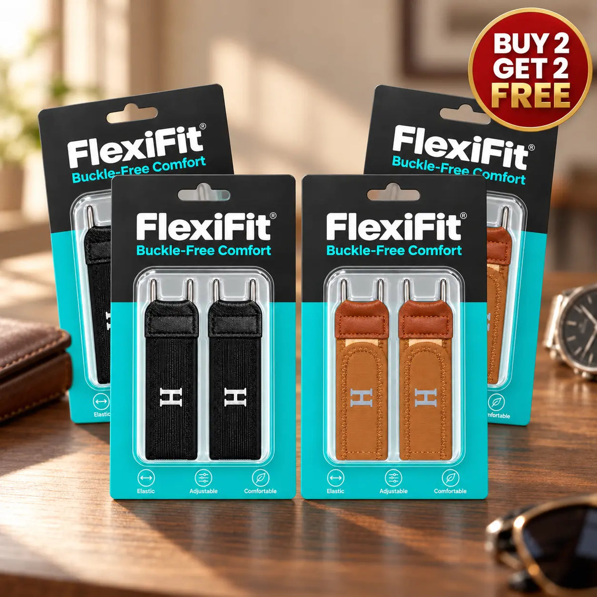 FlexiFit Belt | Fit and Flexible Design with Premium Look | Buy 1 Get 1 Free⭐