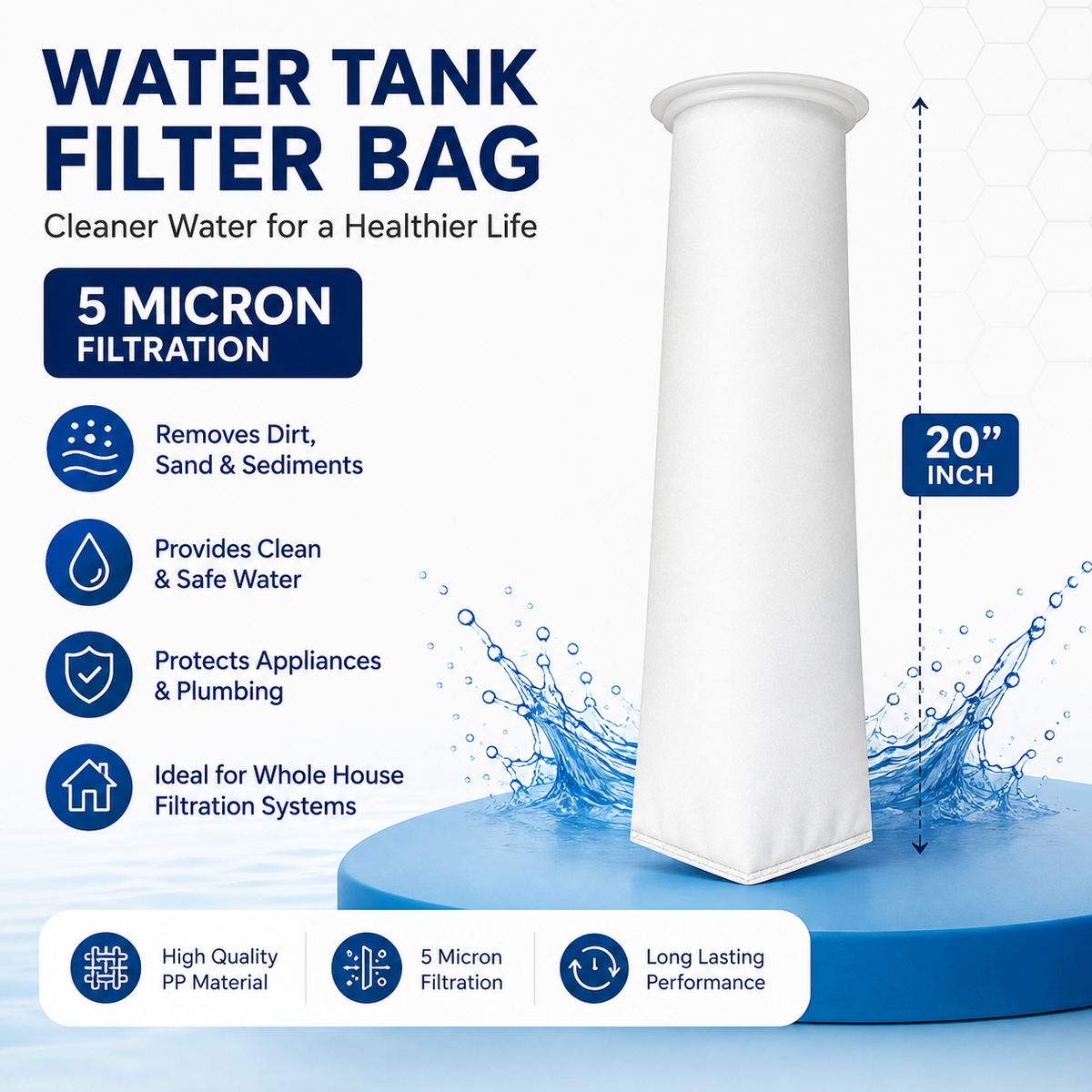 Micron Water Tank Filter | Removes Dirt & Rust | Buy 1 Get 1 Free 🔥