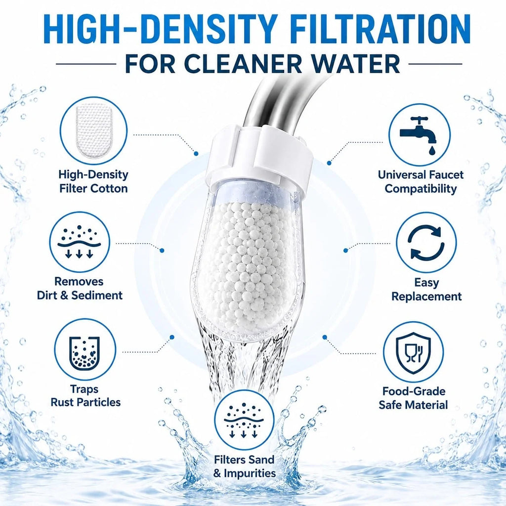 Reusable Faucet Water Filter | Cotton Tap Refills | Buy 10 Get 10 Free🔥