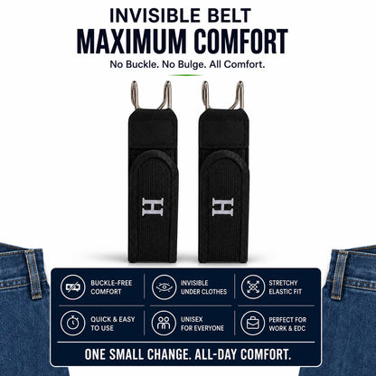 U - Belt | Buckleless - Easy Wear, Secure Hold | 60% off 🔥