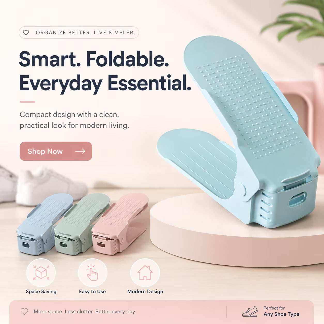Space Saver Shoe Slots