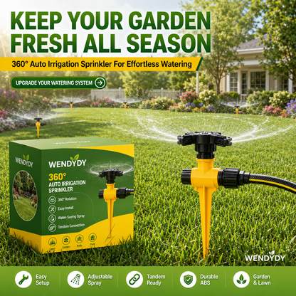 🏡BUY 1 GET 1 FREE✨360° Rotation Auto Irrigation System Garden Lawn Sprinkler Patio