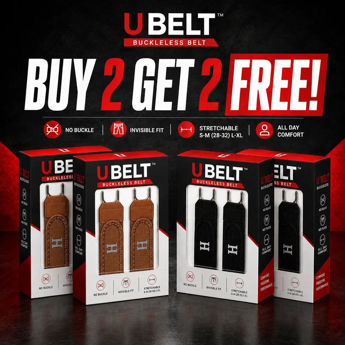 UBELT™ |All-Day Comfort Belt | Easy Wear & Secure Hold