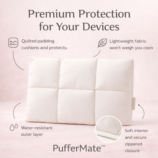 PufferMate™ – Premium Puffer Laptop Sleeve for Everyday Protection