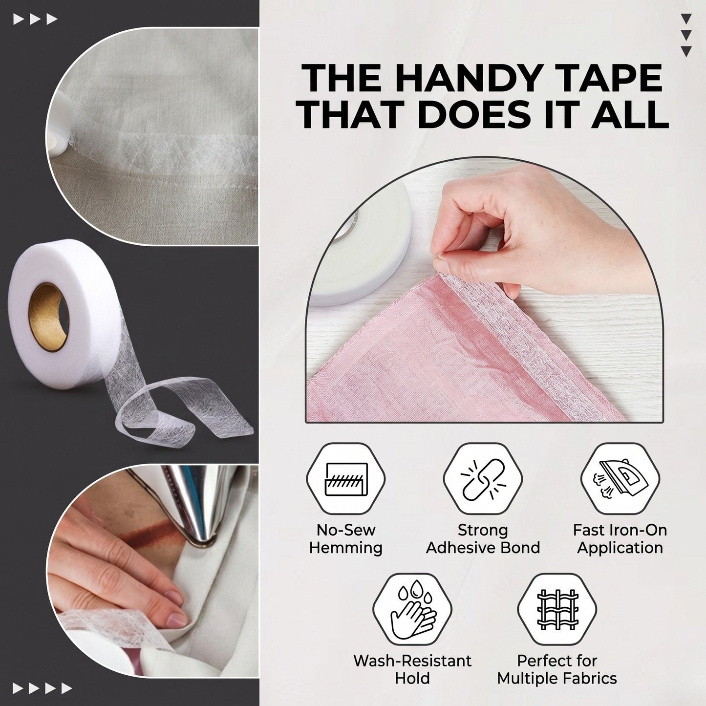 Double-Sided Fabric Tape for Sewing & DIY