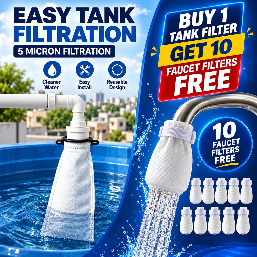 Micron Water Tank Filter | Removes Dirt & Rust | Buy 1 Get 10 Faucet Filter Free🔥