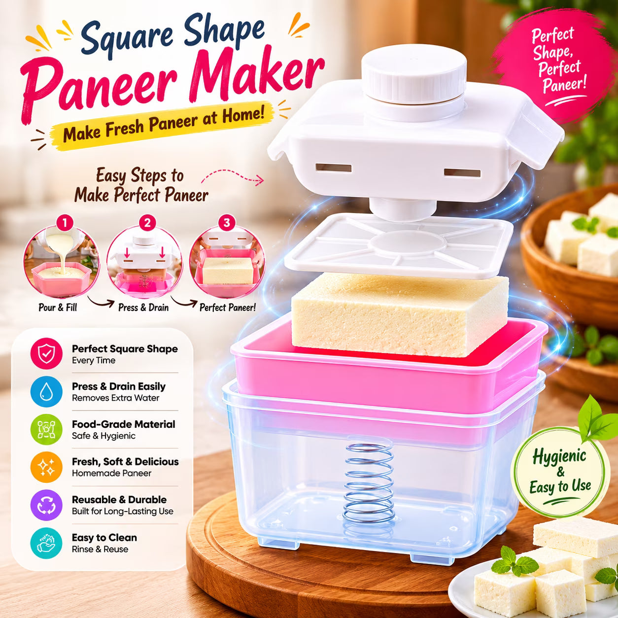 Square Shape Paneer Maker Mould