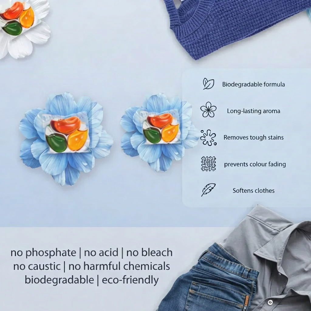 FreshFizz Laundry Pods | 3 in 1-Stain Removal, Brightening, Softening & Fresh Aroma | Buy 1 Get 1 Free 🔥