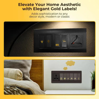 Gold Switch Board Stickers