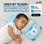 Baby Head Shaping Pillow | Adjustable & Cotton Comfort | 60% OFF 🔥