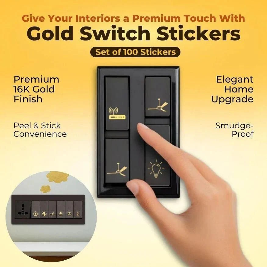Gold Switch Board Stickers