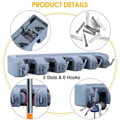 5 Slot Broom Holder