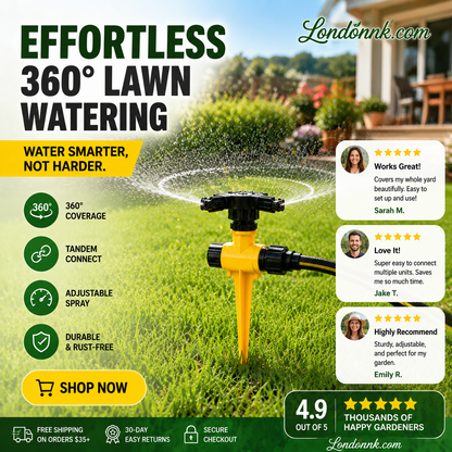 🏡BUY 1 GET 1 FREE✨360° Rotation Auto Irrigation System Garden Lawn Sprinkler Patio